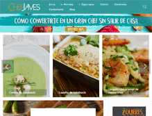 Tablet Screenshot of chefjames.com